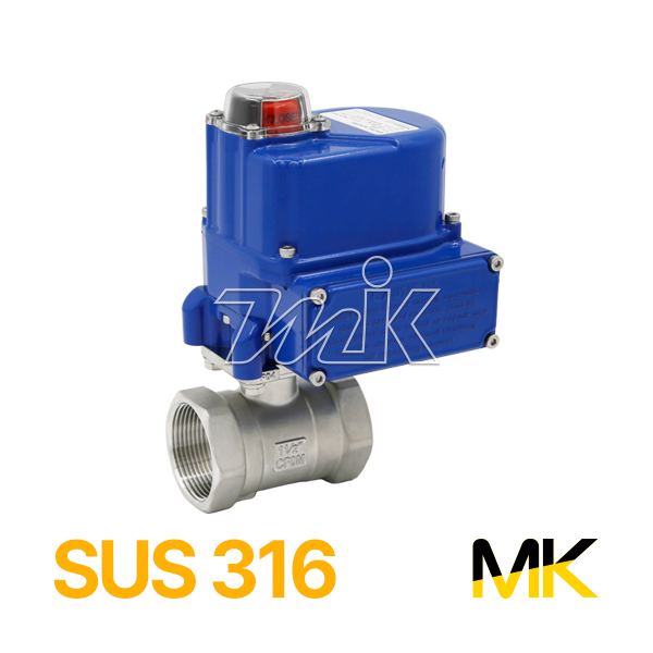 전동 스텐볼밸브1PC (SUS316)-AC220V (26037)