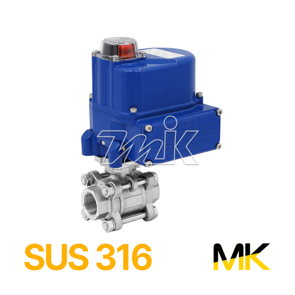 전동 스텐볼밸브3PC (SUS316)-DC24V (26042)
